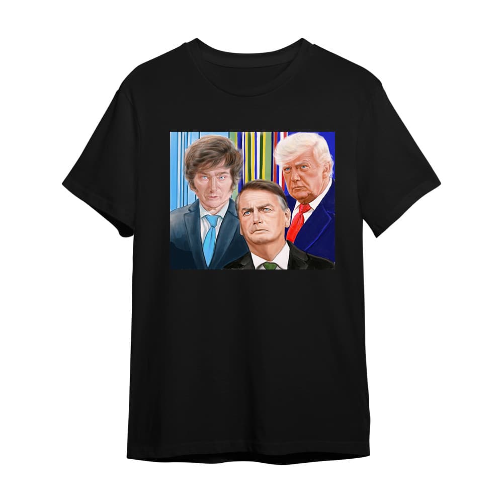 Camiseta Camisa Bolsonaro Trump Milei America Presidentes Dtf Ref1737
