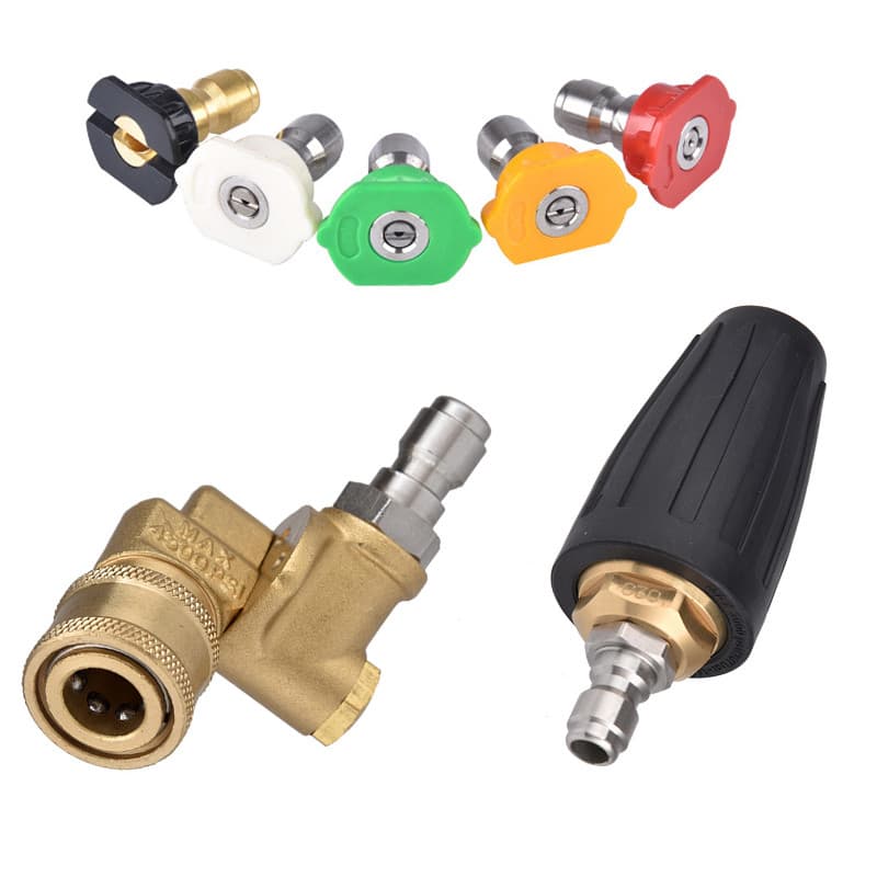 1/4 " Acessório Para Lavadora De Pressão De Carro , Bicos Turbo , Pulverizador , Acoplador Giratório A Jato Conector Ráp
