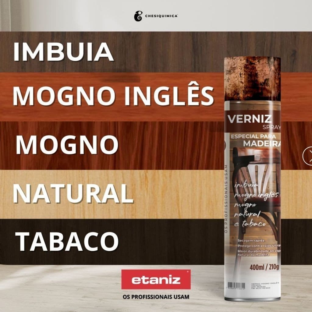 Spray Verniz Etaniz 400ml Todas as Cores