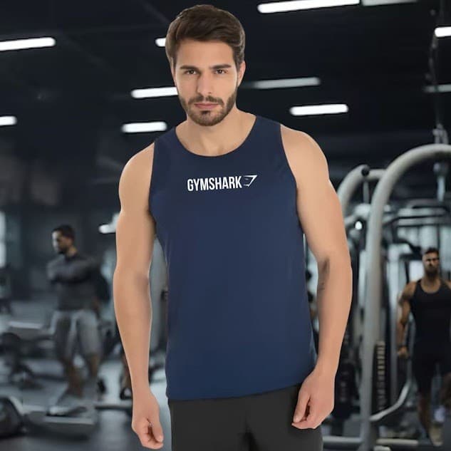 Regata Dry Fit Antiodor Masculina - Modelo GRYSHARK 02- Academia, Corrida, Basquete, Crossfit, Tecida Leve, Basico, dia