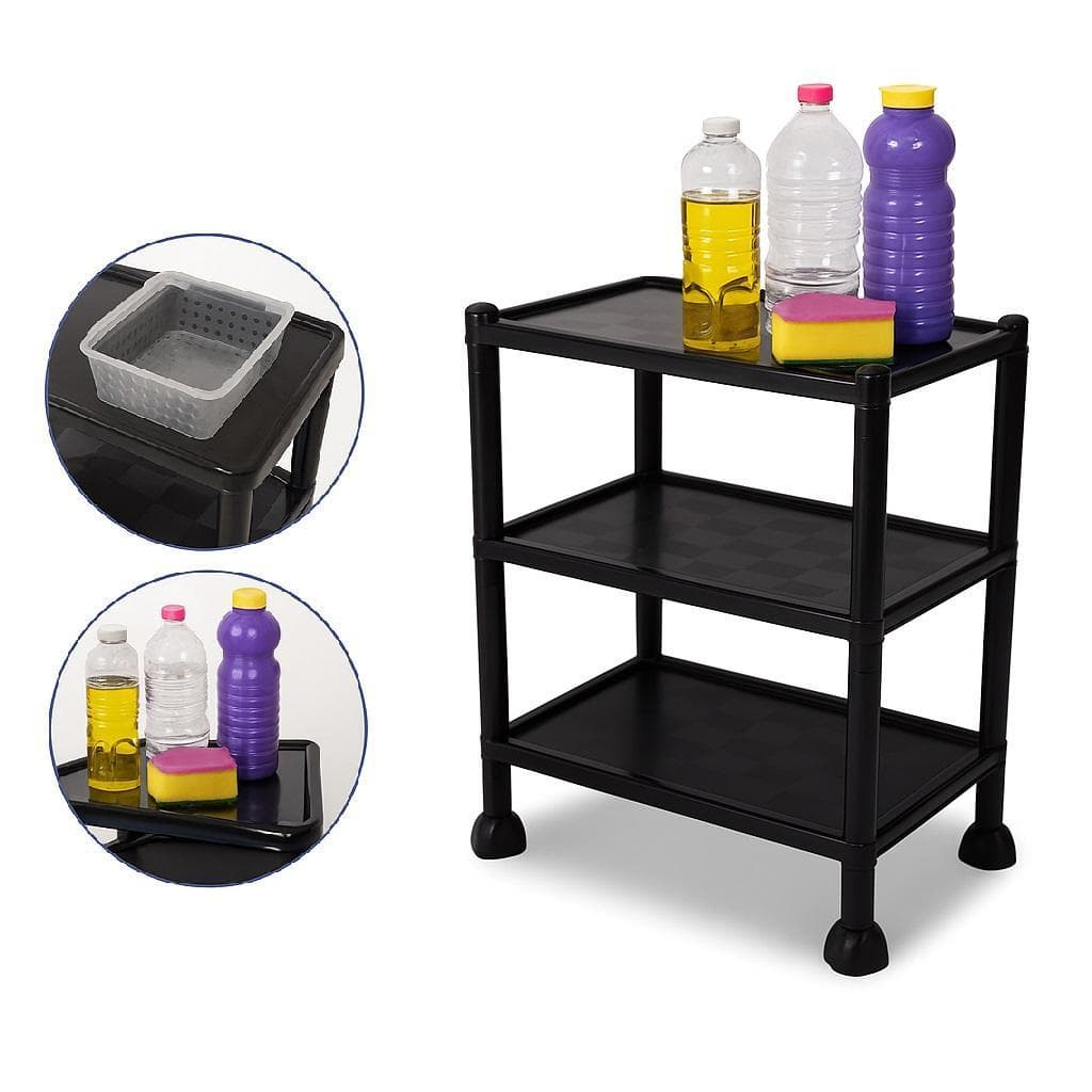 ORGANIZADOR MODULAR ESTANTE 3 PRATELEIRA MULTIUSO COZINHA LAVADERIA BANHEIRO RACK PORTA OBEJTOS BRINQUEDOS PORTATIL