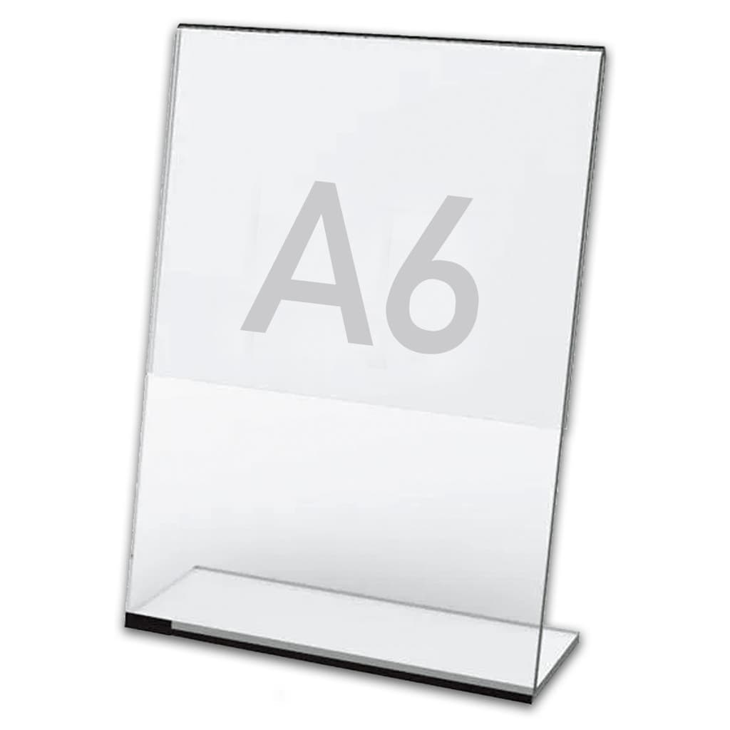 Display Expositor A6 10x15cm Em L Ps Acrílico Mesa Balcão
