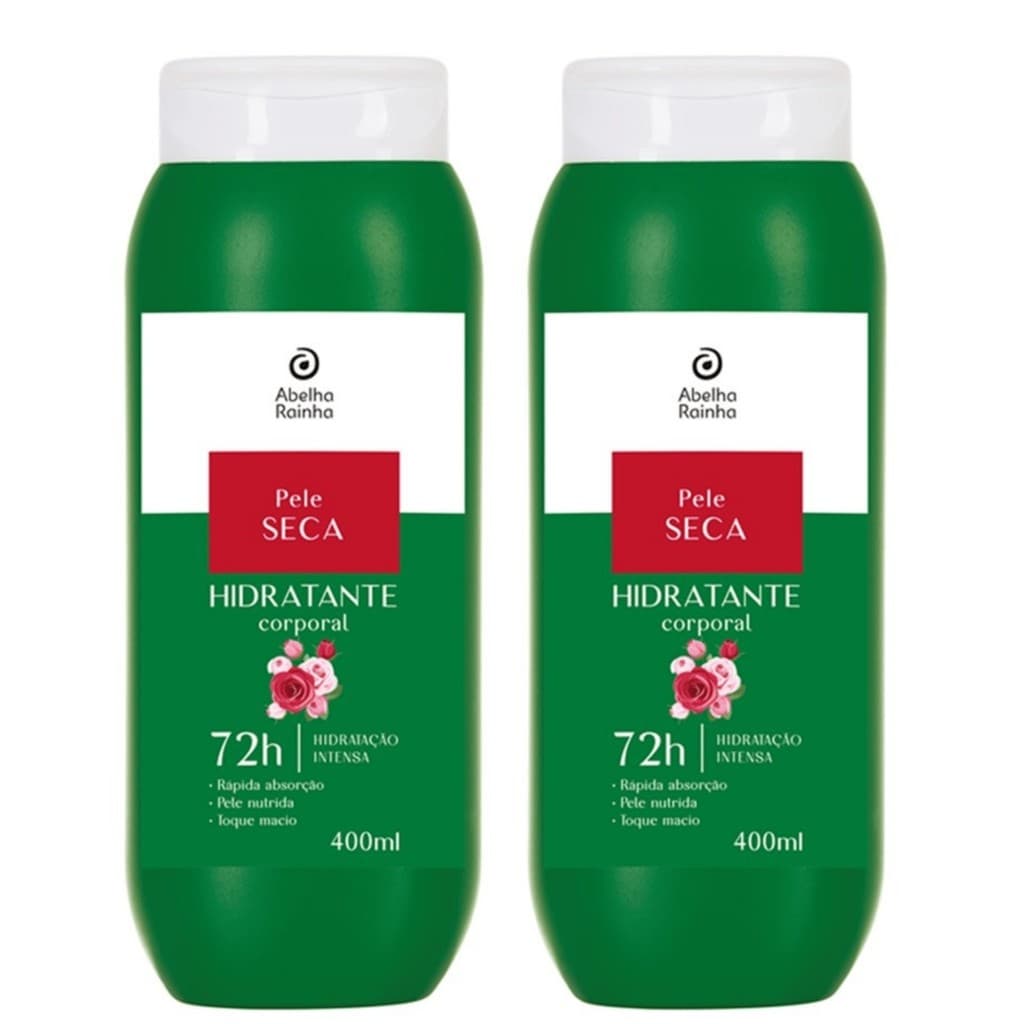 Kit 2 Hidratante Corporal Pele Seca 400ml - Abelha Rainha