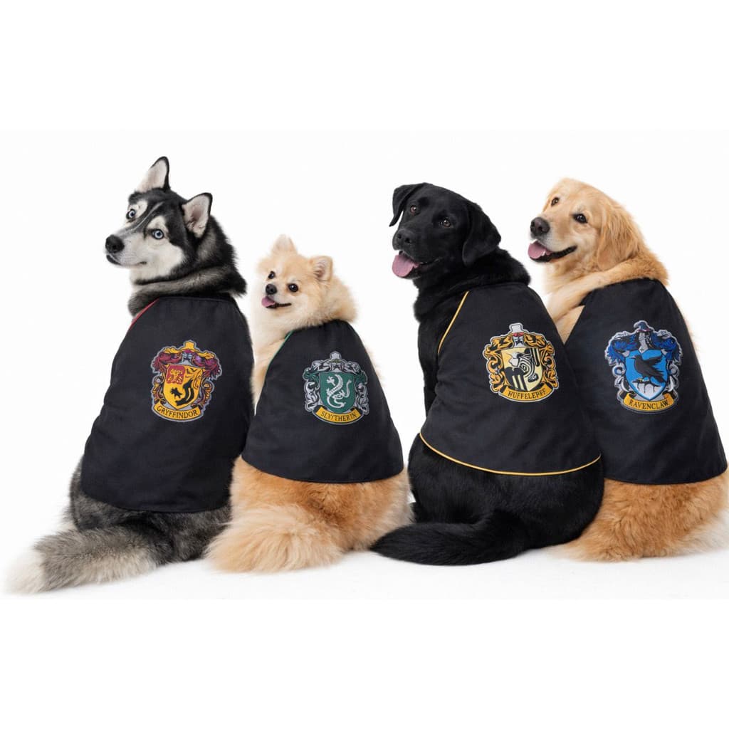 Roupa Pet Fantasia Capa Dupla Face Harry Cachorro Gato
