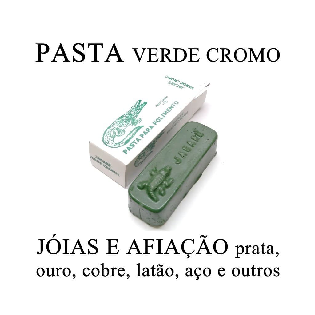 Massa Verde Polimento E Afiação 145g Original Jacaré Ourives Massa de polir e tirar riscos
