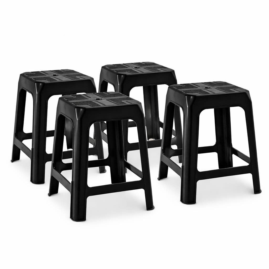 Banqueta de Plástico Reforçada para Sentar  Resistente Leve e Prática