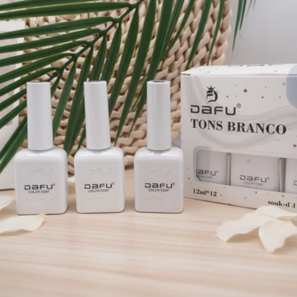 Esmalte em Gel DAFU 10ml – Coleção Brancos & Rendas | Alta Cobertura Durabilidade Profissional
