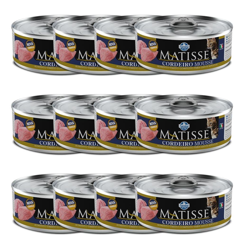 Kit 12x Matisse Cat Wet Mousse Cordeiro 85g