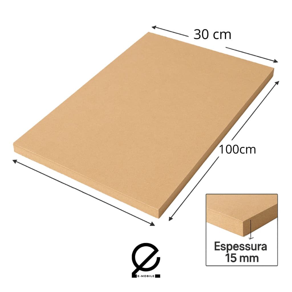 Chapa Madeira Mdf Cru 100x30 Prateleira Placa 15mm Tábua Mdf