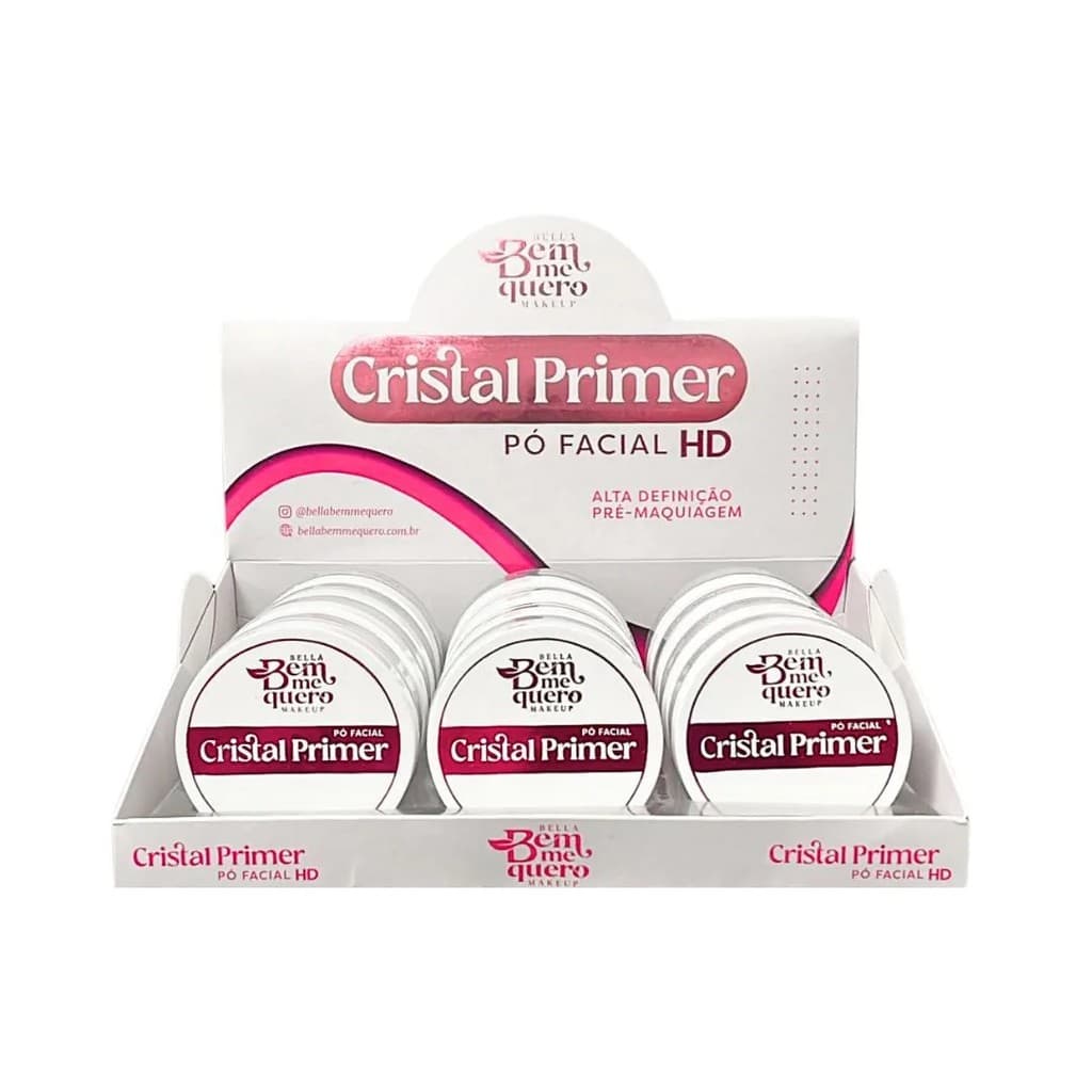 Pó Facial Cristal Primer Bem Me Quero HD longa duração maquiagem make feminina