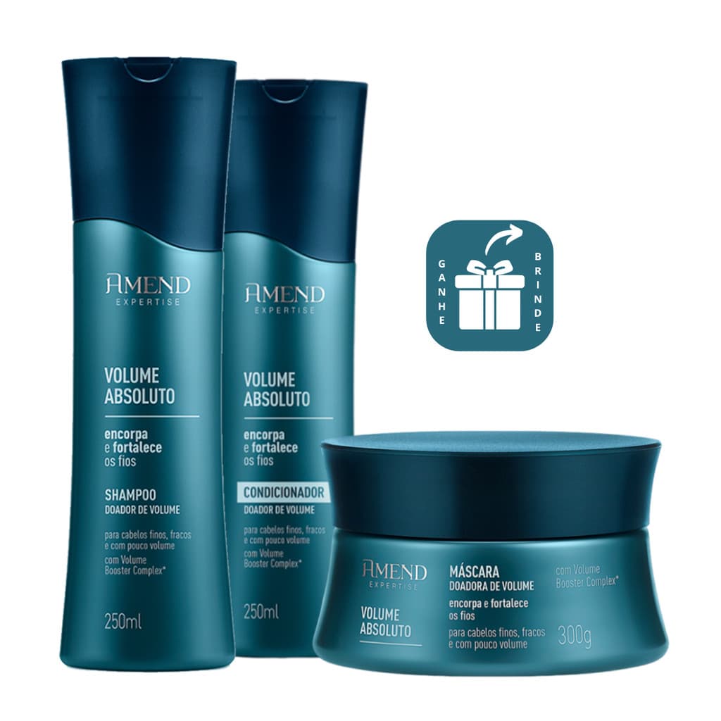 Amend Kit Volume Absoluto Shampoo + Condicionador + Mascara