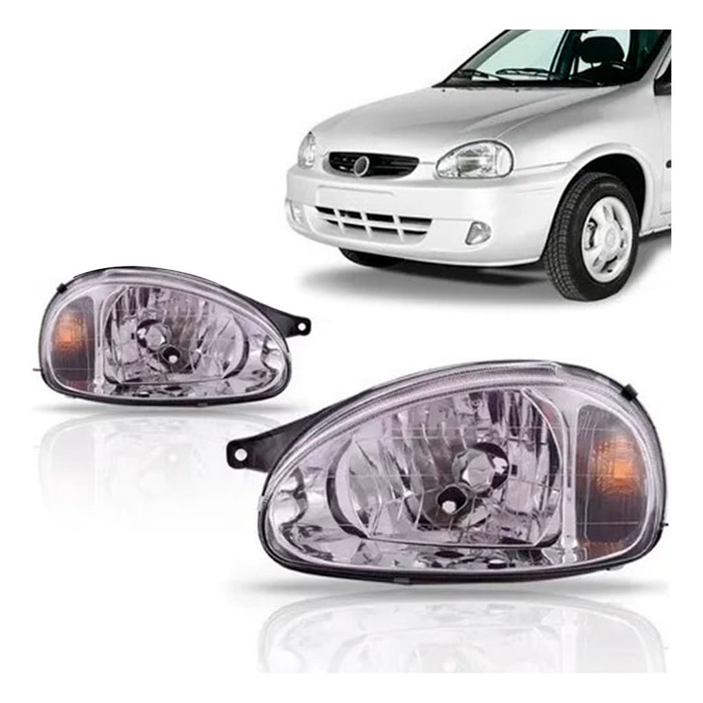 Farol Corsa 2000 2001 2002 2003 2004 05 06 07 08 09 Cromado