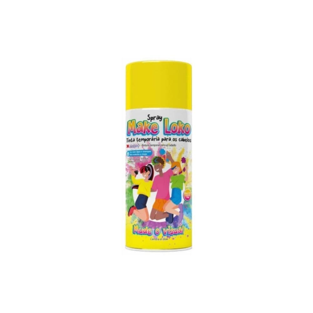 Tinta Spray Pinta Cabelo 120 ml, Make Loko (amarelo)