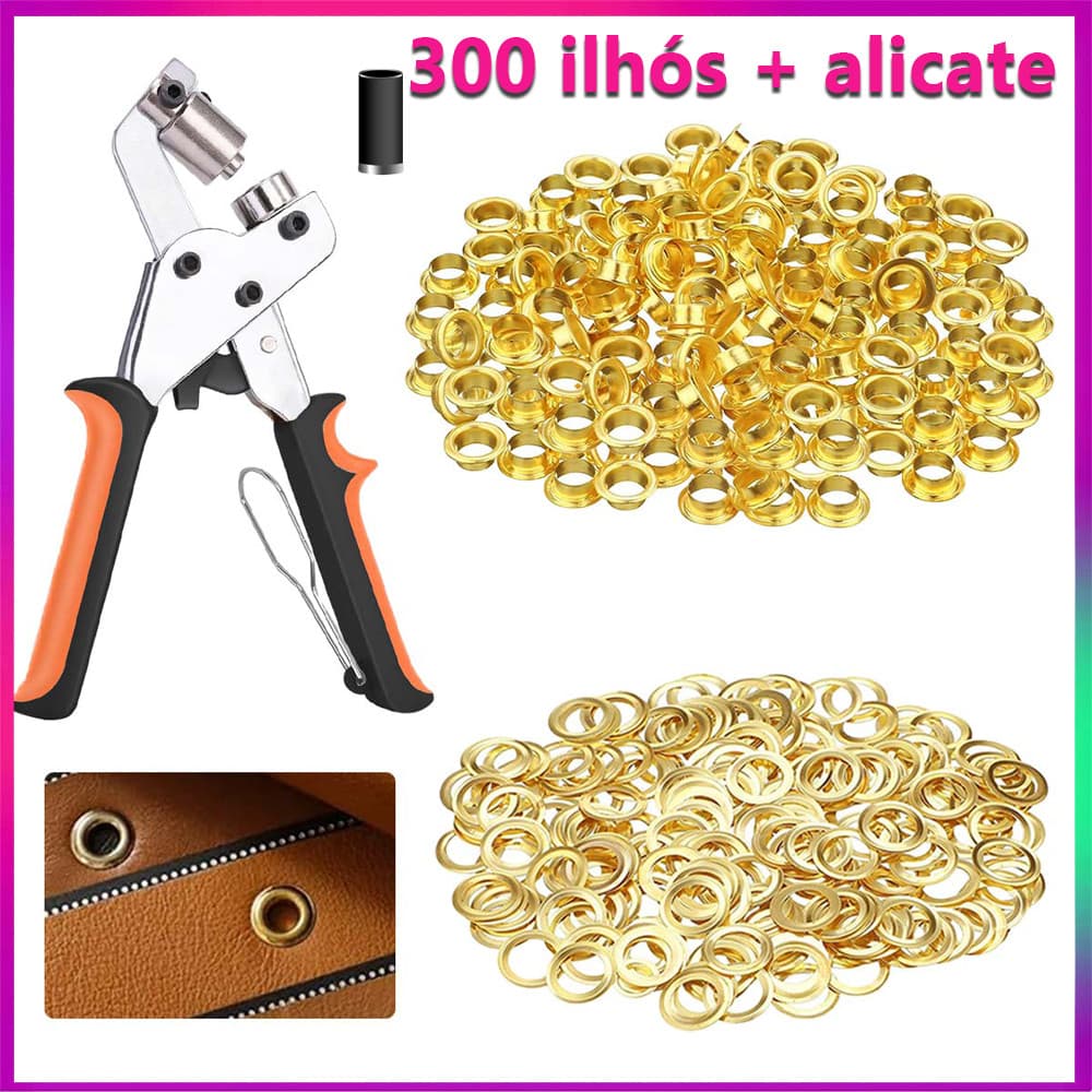 300 Conjuntos de Botões de Pressão de Metal Prendedores de Pressão Ferramenta de Resistente à Ferrugem 10mm + Alicate