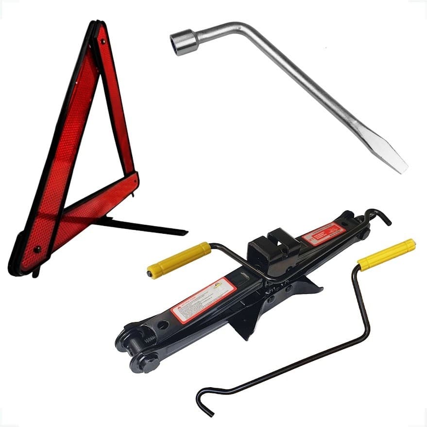 Kit Macaco 2t Sanfona+ Triângulo Sinalizaçao + Chave Roda 21