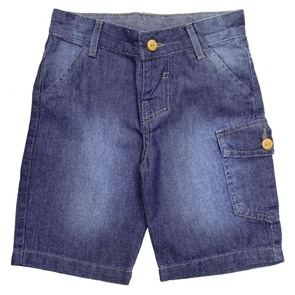 Shorts Infantil Look Jeans Basic Jeans