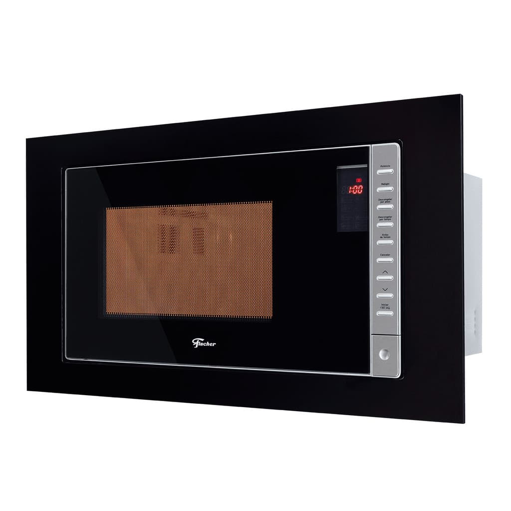 MICRO-ONDAS FISCHER FIT LINE EMBUTIR 25L MOLDURA PRETA 220V