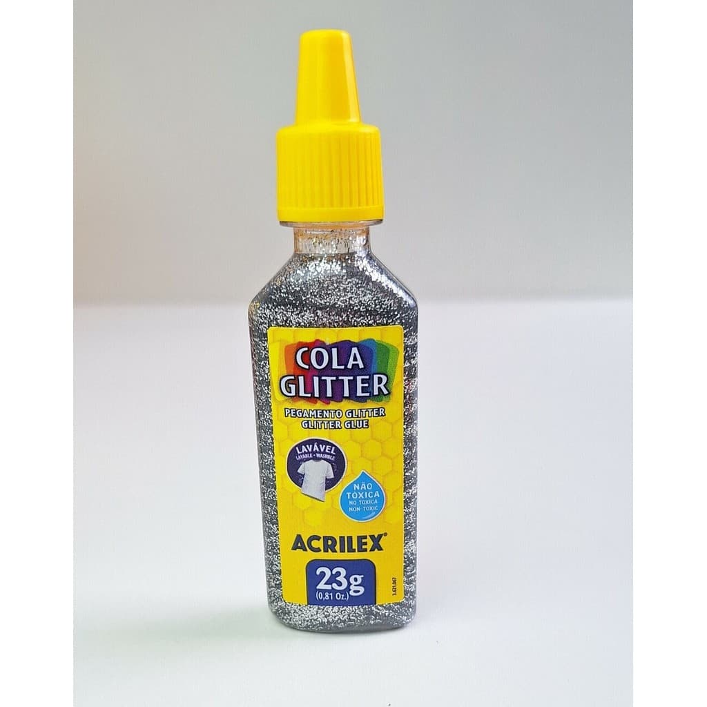 Cola Glitter Prata Acrilex 23g 1un