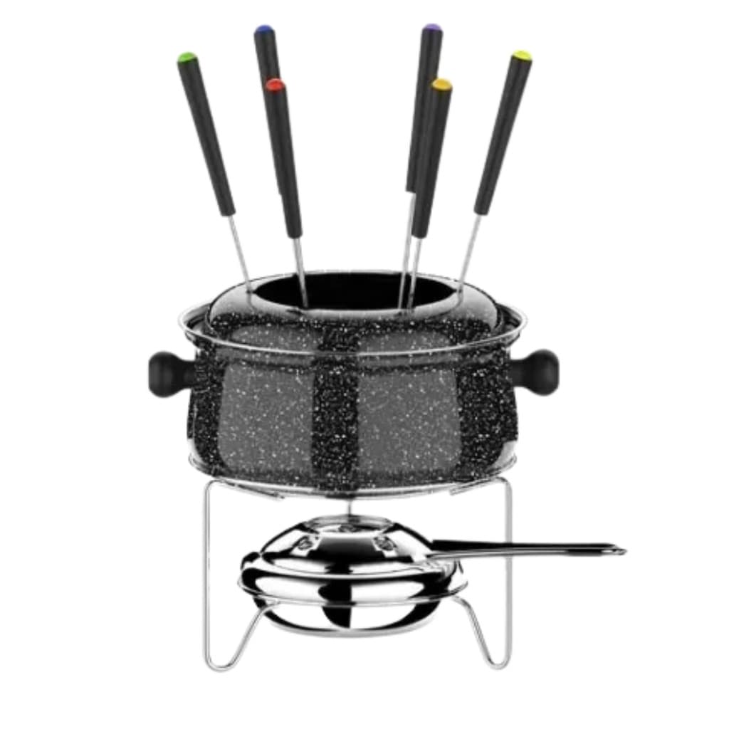 APARELHO FONDUE COLORSTONE ANTIADERENTE 10 PEÇAS 6 PESSOAS PRETA