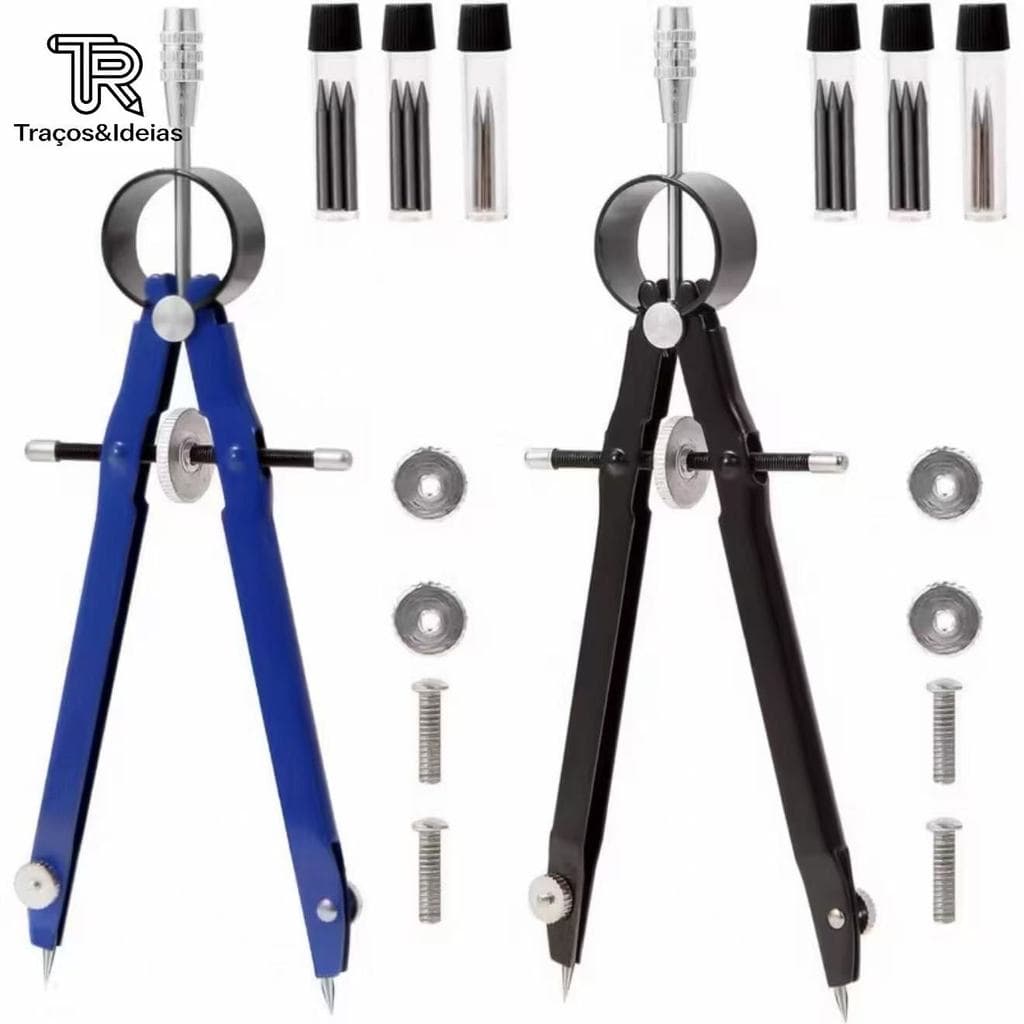Compasso Profissional RUNSHANG de Mola Divisor de Arco Alta Precisão Ferramenta de Desenho Geométrico Metal WJ-031