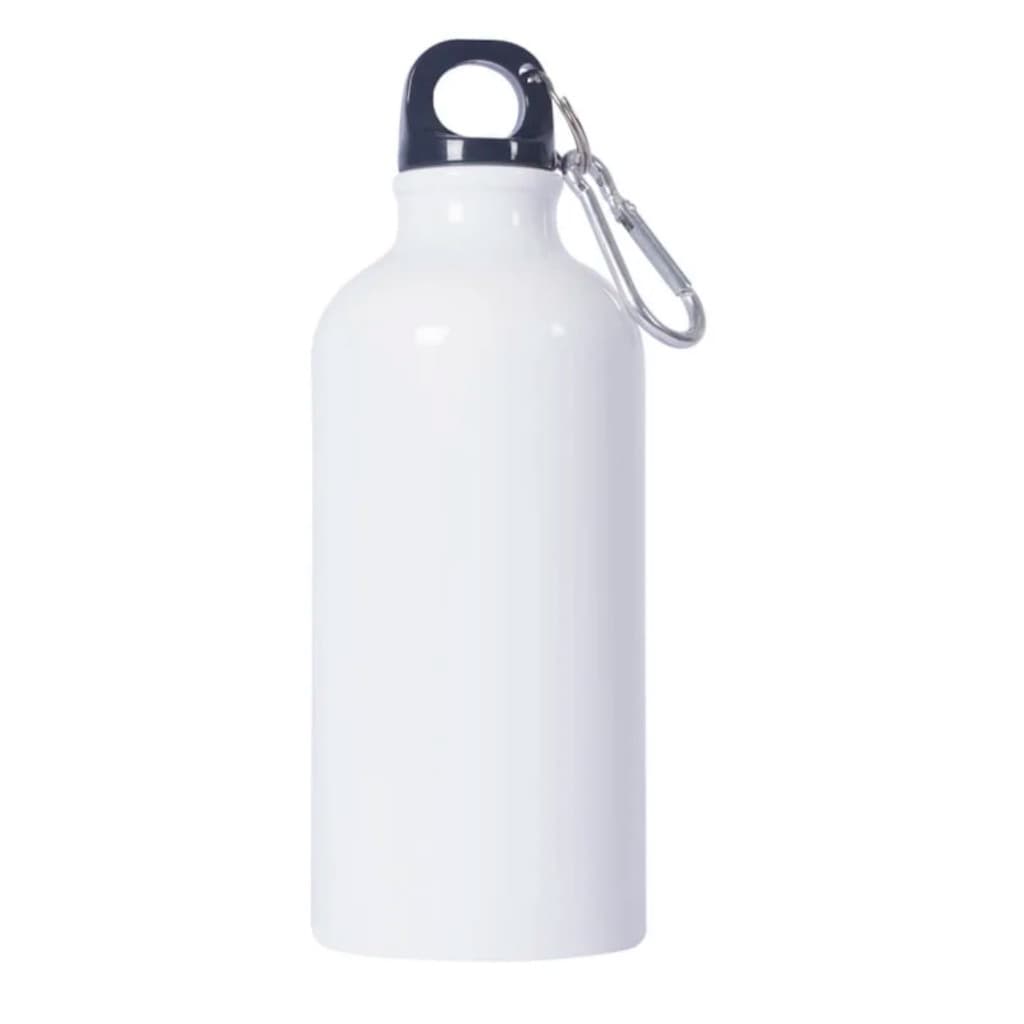 Kit 2 Squeeze Garrafa Sublimação Mosquetão Branco 500ml Top