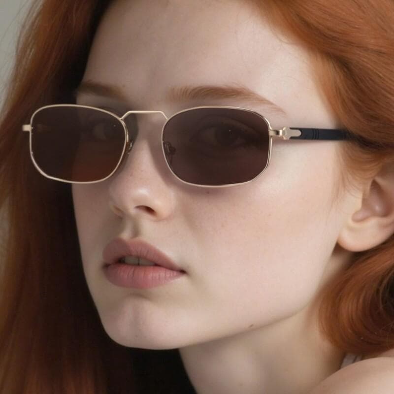 Novos Óculos de Sol Quadrados de Metal UV400 para Mulheres e Homens, Moda, Lentes Transparentes com Gradiente&* ---- &-