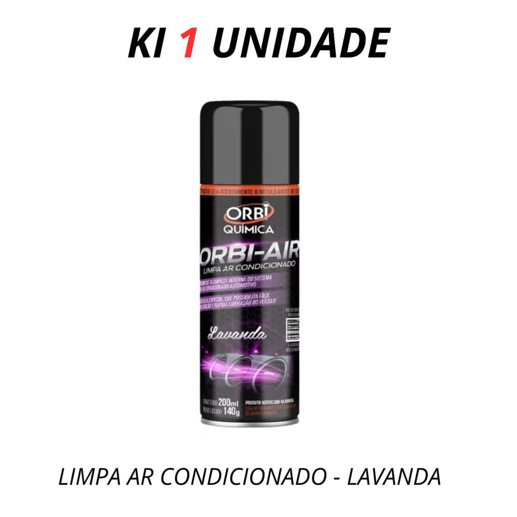 Limpa Ar Condicionado Automotivo Spray Higienização Orbi-air - Lavanda-