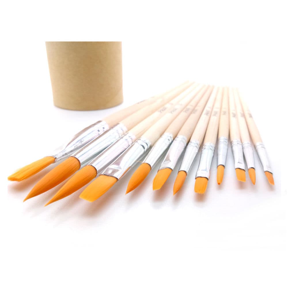 Kit com 12 Pinceis Acrilico Sinoart - SFB0196