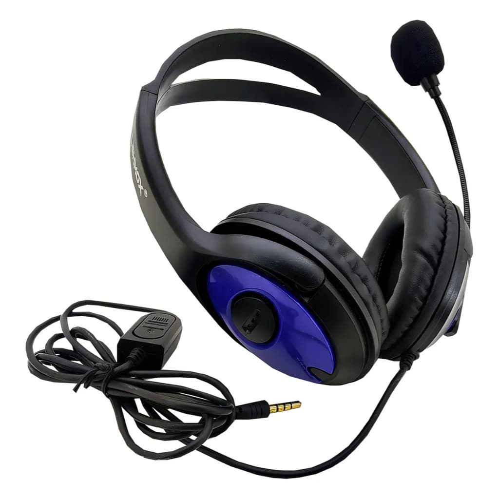 Fone de ouvido on-ear gamer Hyper GT PS4 X-One PC preto