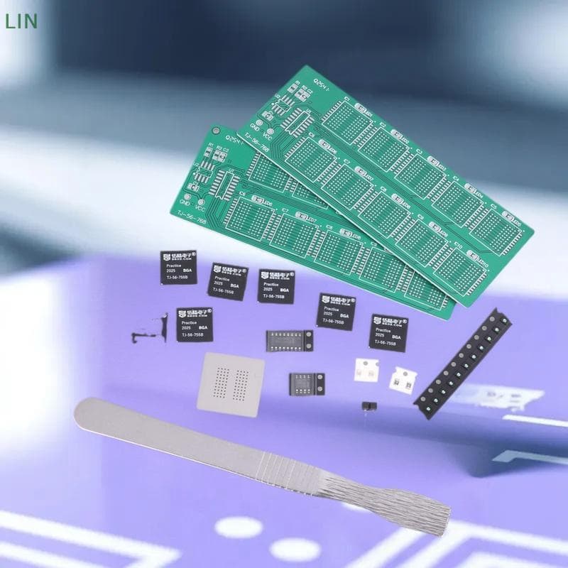 Kit De Placa De Prática De Solda Com Chip BGA , Luzes De Fluxo Decimal , Ensino Prático , Peças Soltas