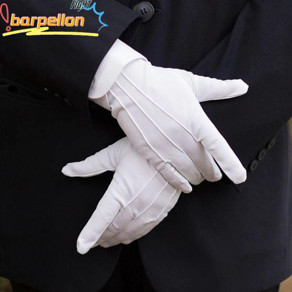 Luvas Formais De Algodão BARPELLON , Finas Branco Macio De Condução De Garçons Policiais Uniformes