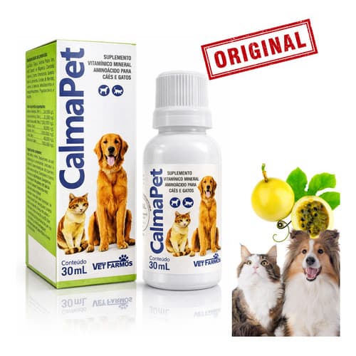Calmapet Calmante Acalma Natural Cães Gatos 30ml