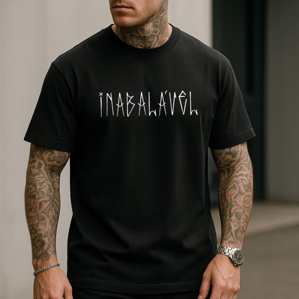 Camiseta Masculina Inabalável Estampada Camisa Streetwear Unissex Manga Curta Gola Redonda 100%Algodão Varias Cores