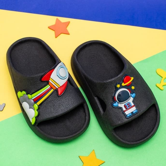 Chinelo Infantil Masculino Astronauta E Foguete Para Meninos Nuvem Confortável Promoção