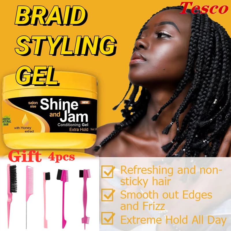 Pomada De Controle De Cabelo De Borda Estilo Trança Gel De