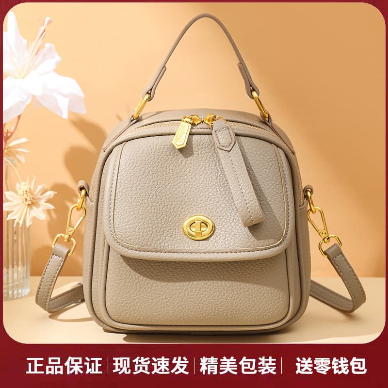 Contador genuíno couro genuíno bolsa feminina 2025 novo estilo moda primeira camada de couro de um ombro saco do mensage
