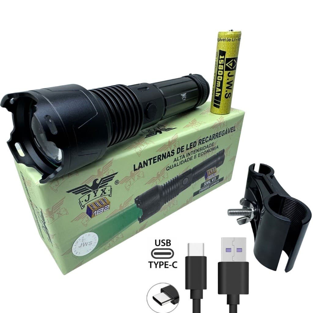 Lanterna Tática Luz Verde Led V3 C/ Suporte Armas Caça 500 Metros