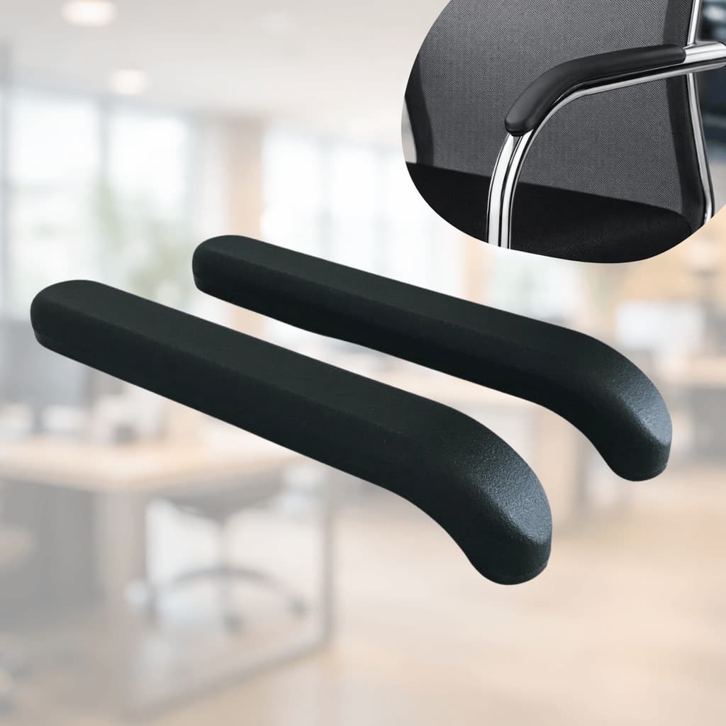 Par Apoio de Braço Cadeira Auditório Escritório 16x30 Universal Preto Ergonômico