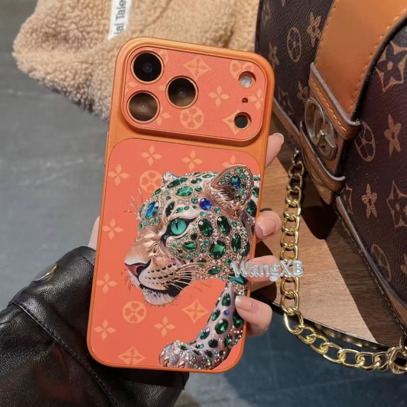 Capa antiderrapante de pedra preciosa e brilhante é adequada para iPhone 17, 16,15,14 Pro Max, com capa traseira de luxo