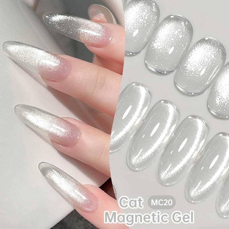 Luar Branco Olhos De Gato Gel Magnético Esmalte Prata Vermelho Brilhante Verniz Da Arte Do Prego UV LED Embeber Fora Sup