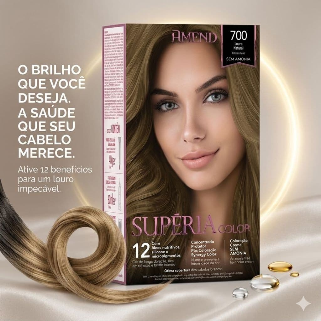 Tonalizante Amend  - Supéria Color 700 Louro Natural