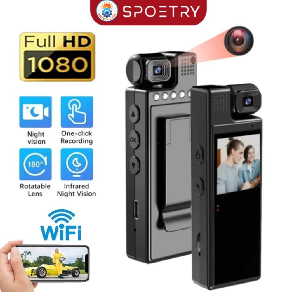 Mini Câmera WiFi 4K HD Câmera Esportiva Infravermelha Visão Noturna Gravador De Vídeo Digital Bodycam Pequena Filmadora