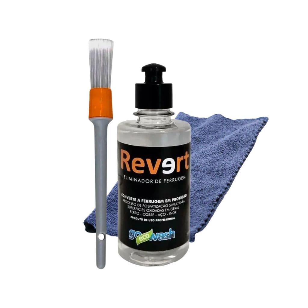 Kit Revert Eliminador De Ferrugem 250ml Go Eco Wash + Pincel + Pano
