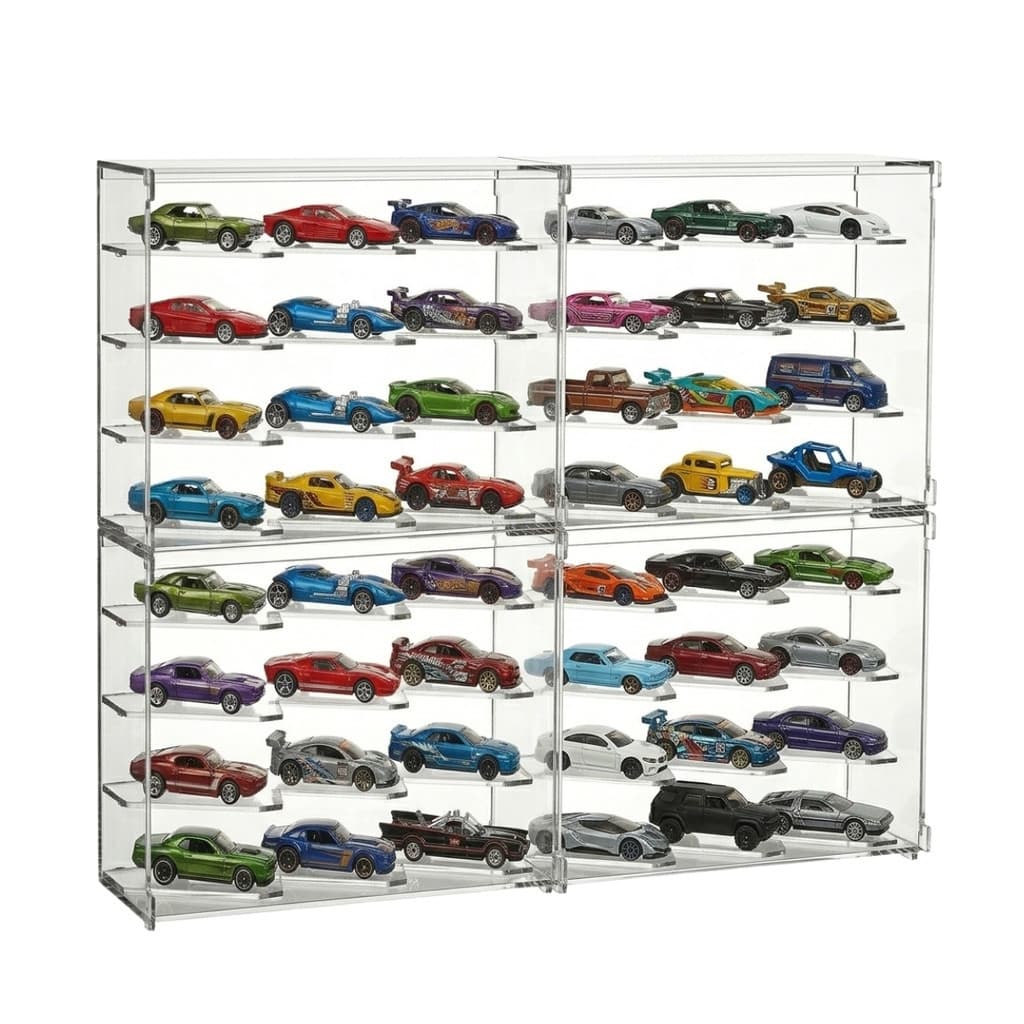 Suporte Modular 48 Carrinhos Expositor Hot Wheels Display Coleção Empilhavel Encaixável