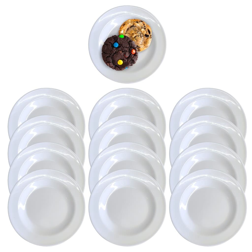 12 Pratos Para Sobremesa em Melamina Buffet e Restaurantes 17,5cm