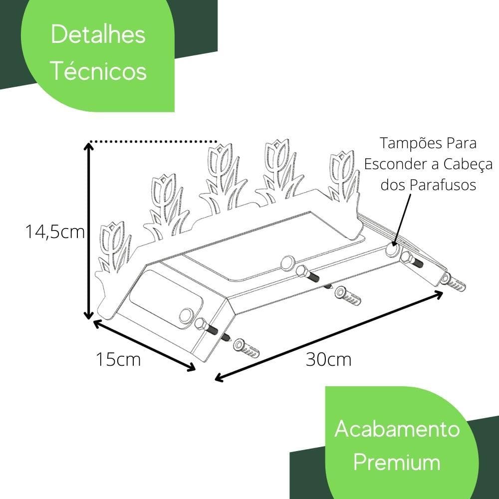 Suporte Enrolador De Mangueira De Jardim Tulipa Branco