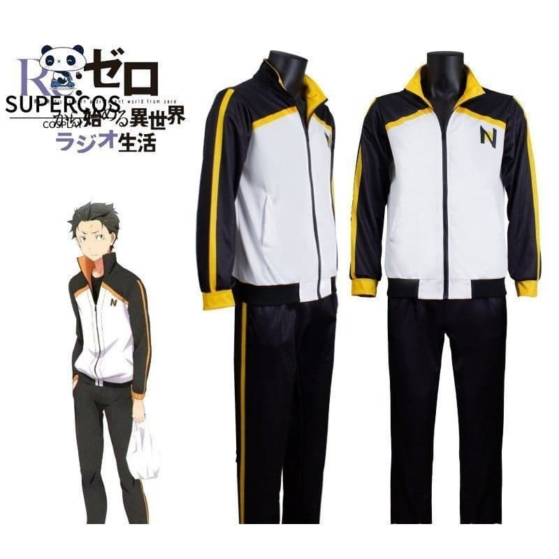 Conjunto de Jaqueta Cosplay Re:Life Zero Subaru Natsuki com Capuz para Uso Diário UBJF Y1QF L4C3