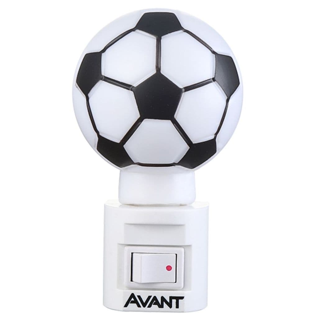 Luz Noturna Amarela LED Abajur de Tomada 1W 3000k Avant Bivolt Infantil Luminária Bola de Futebol