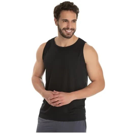 Regata Dry Fit Antiodor Masculina - Modelo LISA - Academia, Corrida, Crossfit,Tecida Leve, Basico, dia dia, confortável