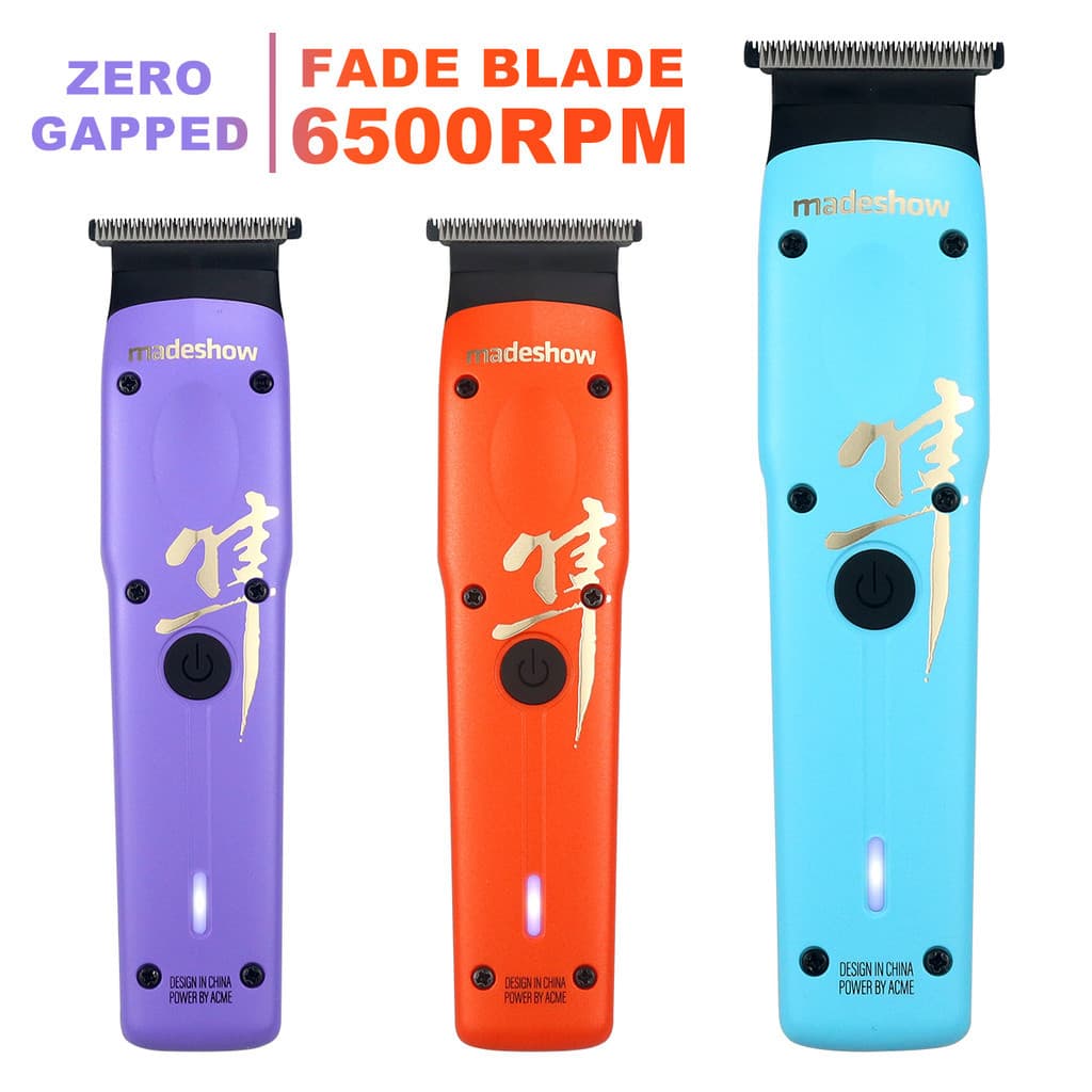 Madeshow M16 Máquina De Cortar Cabelo Masculina DLC Revestimento T-Blade Zero Gaped 6500RPM DC Motor Profissional Aparad
